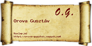 Orova Gusztáv névjegykártya