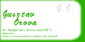 gusztav orova business card